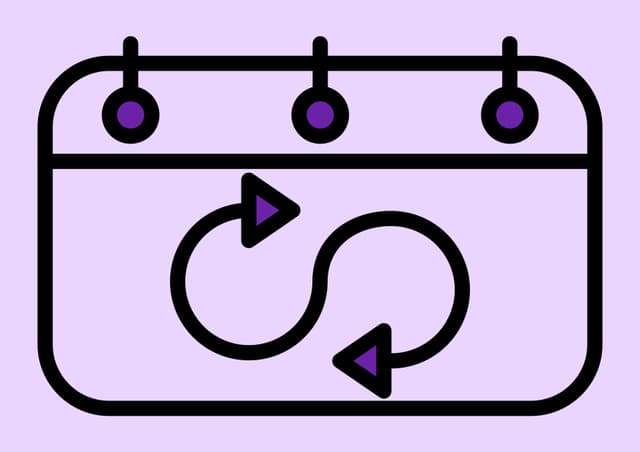 Vector of calander with flexible calander